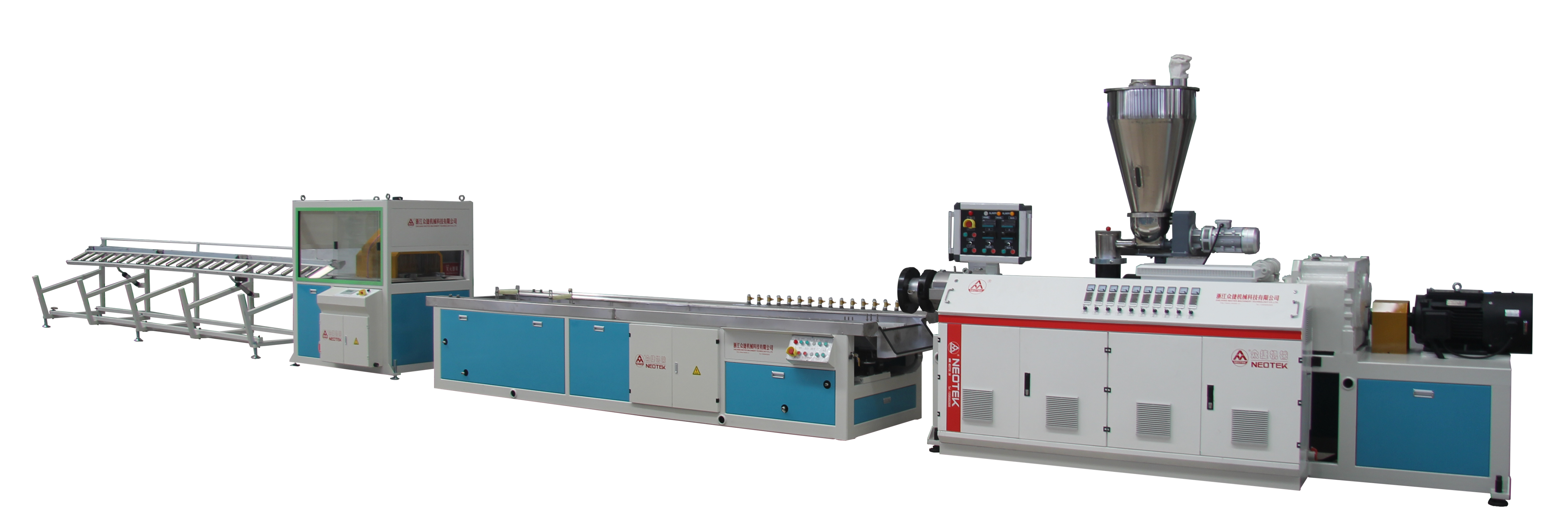 100kW Co-rotating Conical Twin-Screw WPC Extrusion Line for Customer Requirements