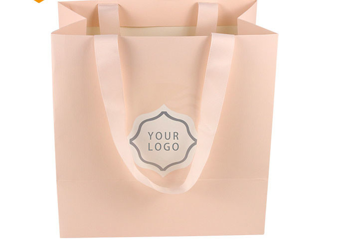 Degradable Paper Shopping Bags Any Color Available For Grocery / Food Packaging