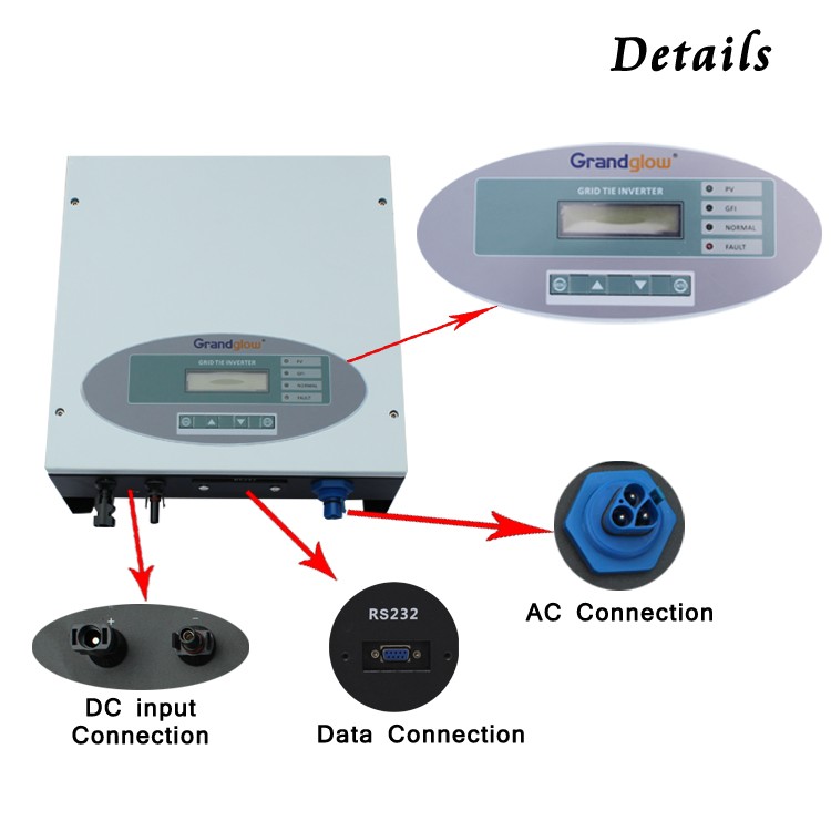 3kW on Grid Connected Single Phase hybrid Solar Inverter With MPPT Solar charge controller (Model: TL3000 I)