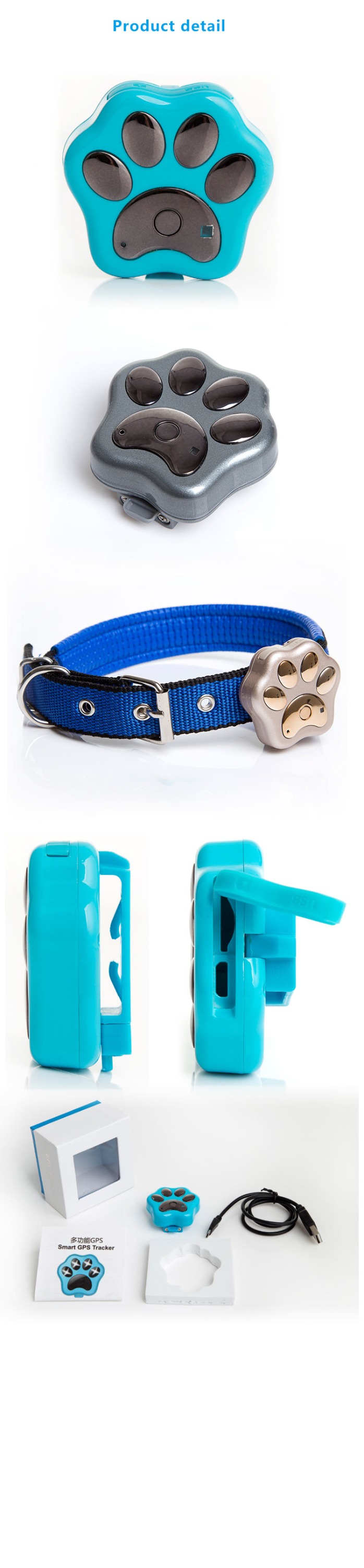 Rf-v32 Waterproof mini gps pet tracker for cat dog