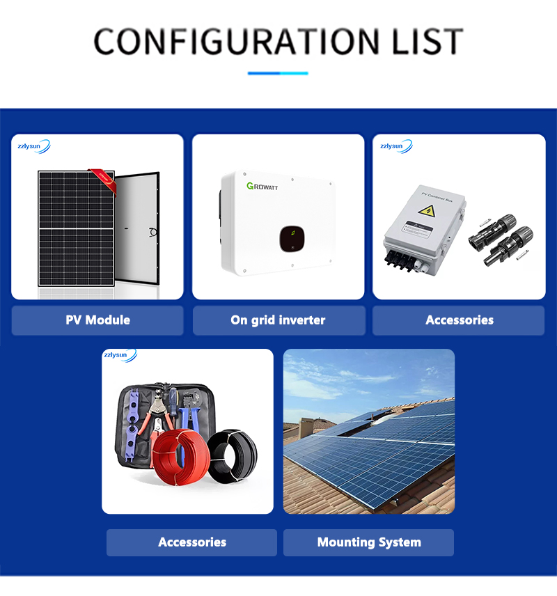 Mounting On Grid Solar Power System Mono Crystalline 17KW 20KW 22KW