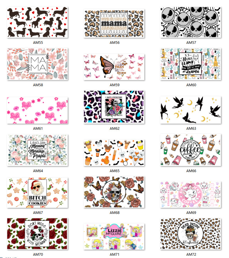 1000 Design Options For Halloween Projects With UV DTF Cup Wrap Transfers
