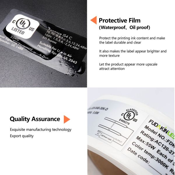 Metallic Matte Silver Polyester PVC Label Sticker For Electronic