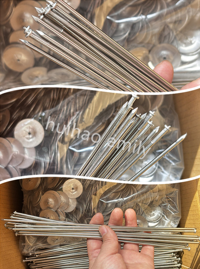 11Ga Stainless Steel 316L Insulation CD Weld Stud Pins With Self Locking Washer