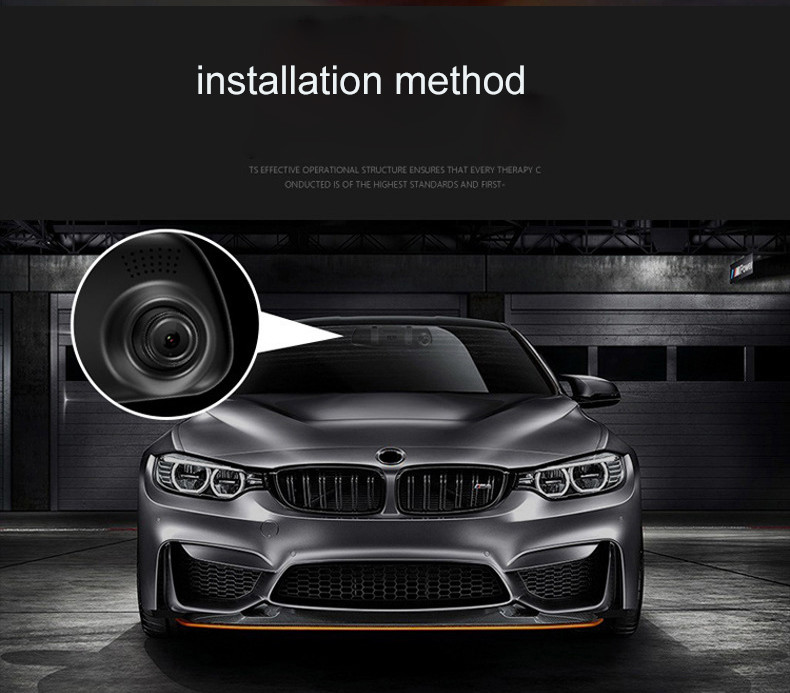 FHD 1080P Mini Parking Monitoring Rearview Mirror Car Recorder Dual Lens Camera 5V