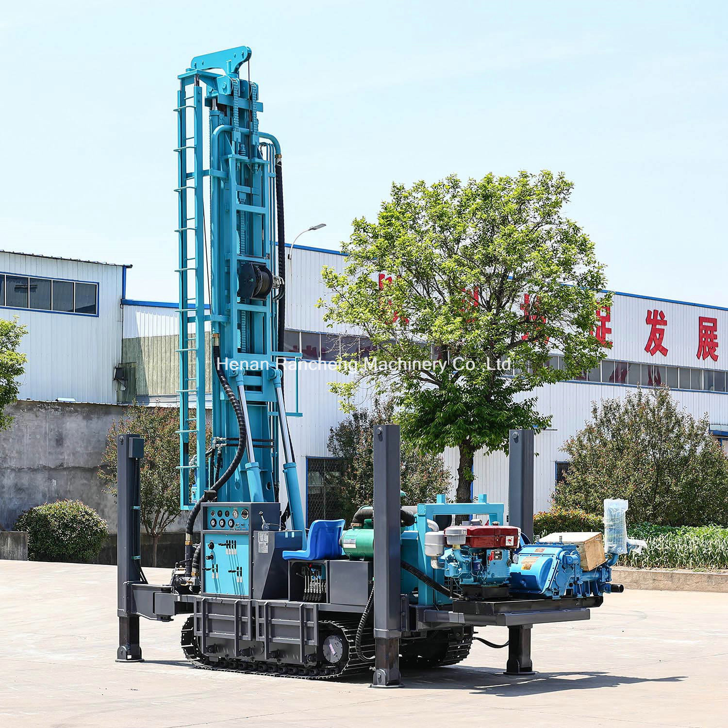 High-Performance 350m Bore Depth Crawler-Mounted Water Well Drilling Machine With 91KW Yuchai Engine