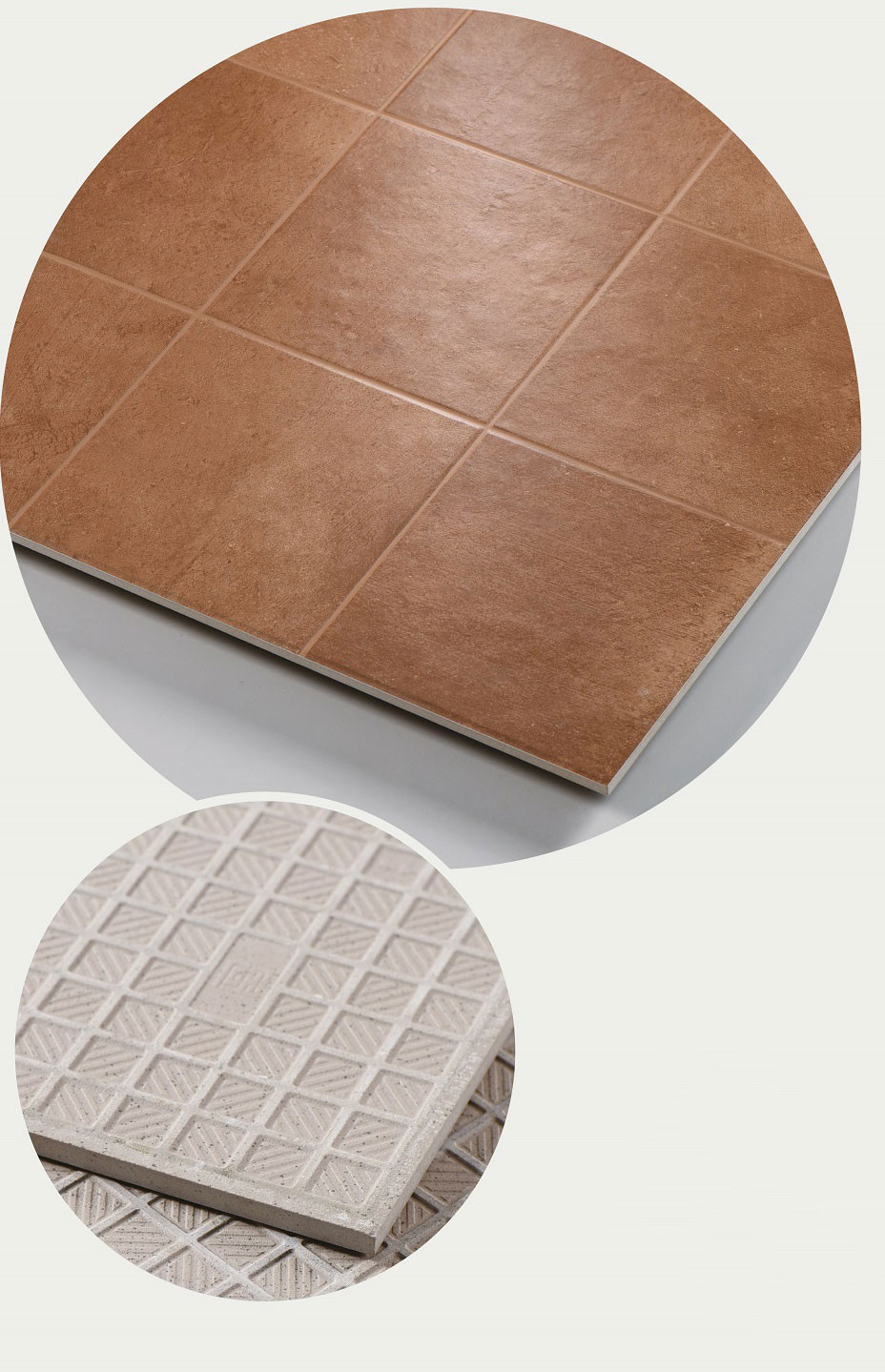 Brown Exterior Floor Ceramic Eco-Friendly Tiles For Rebuilding 24"X24"