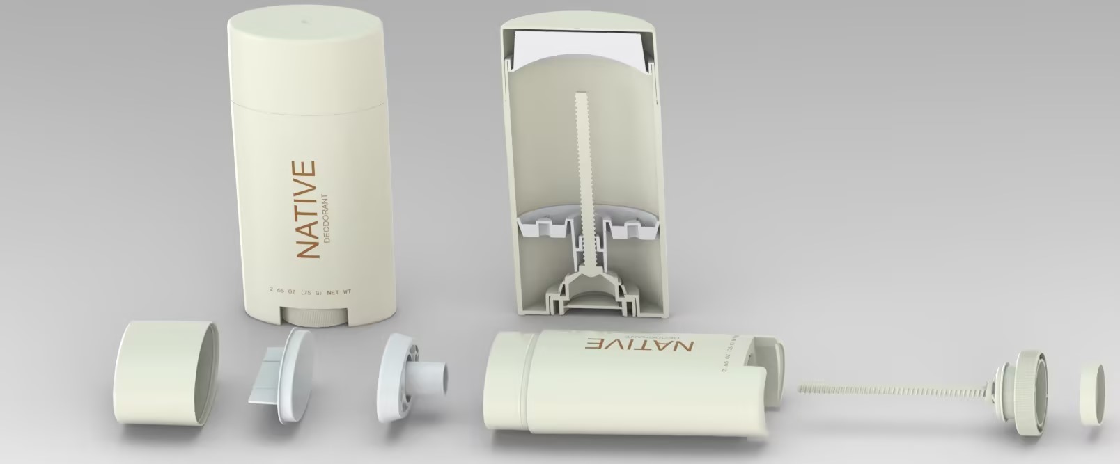 PP Deodorant Stick Container Antiperspirant Plastic Cosmectic Packing Eco Friendly Deodorant Tubes