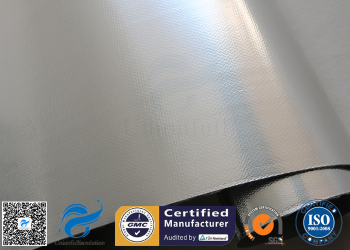 0.5Mm 3732 Silver Coated Fabric , Silver Coated Fiberglass Fabric Aluminium Foil Cloth