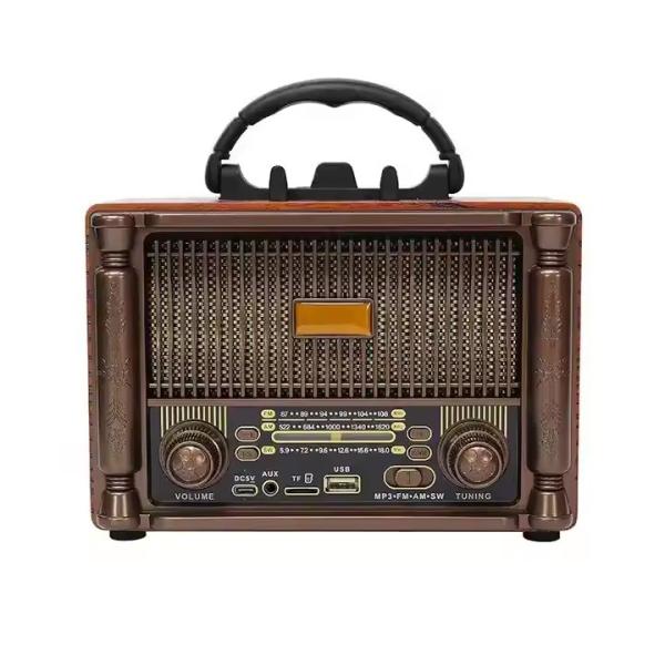 FM/MW/SW 3 Band Wooden AM Radio Retro Design Combines Classic Charm