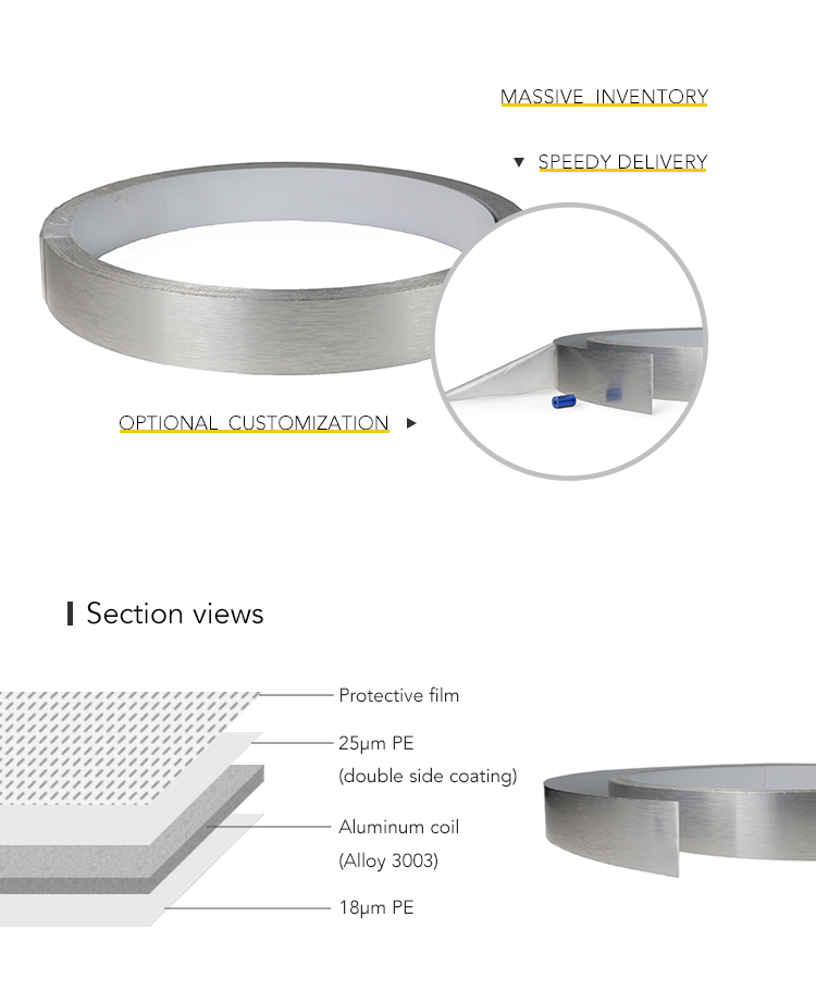 Waterproof 0.8mm Silver brushed aluminum coil for channel letter