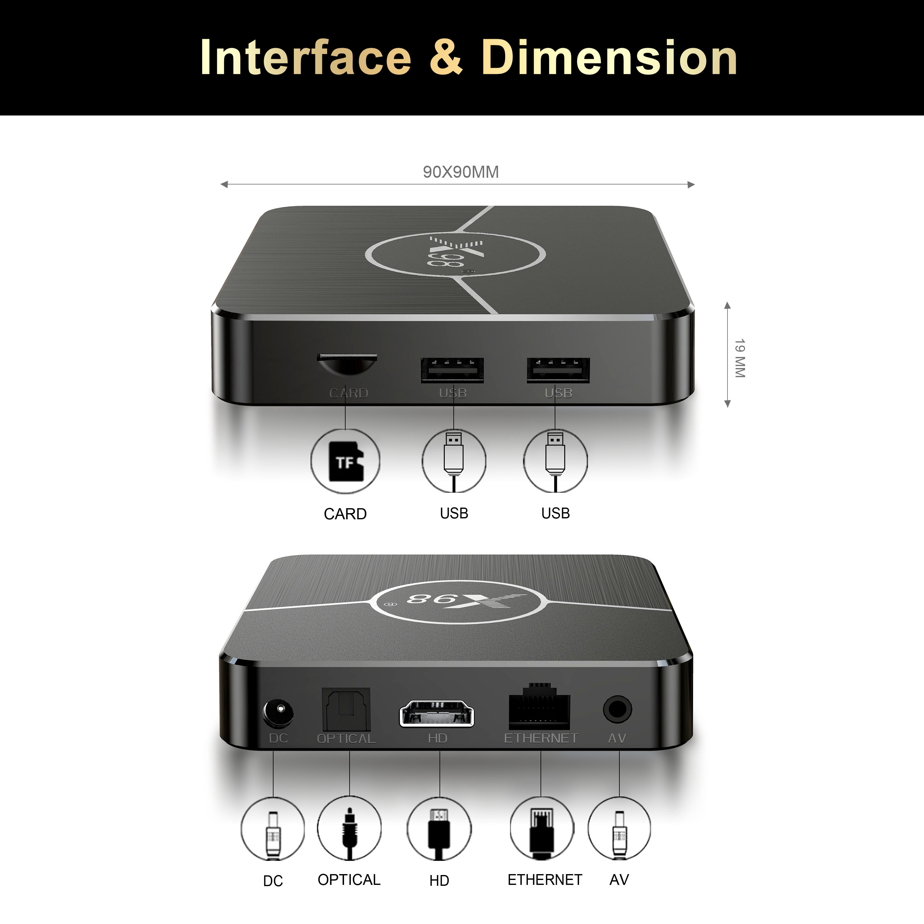 Smart IP TV Setup Box Android 11 X98 Plus 2.4G 5G WiFi 4GB 32GB Amlogic S905w2