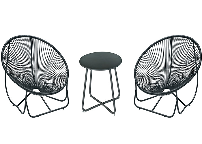 Fire Resistant Garden Rattan Set Acapulco Rattan Chair Set High Temperature Tolerant