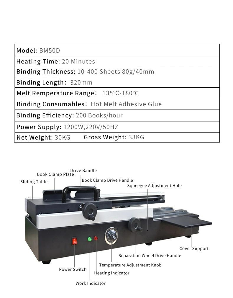 A4 Hardcover Book Binding Machine With Easy Manual Operation And Hot Melt Glue