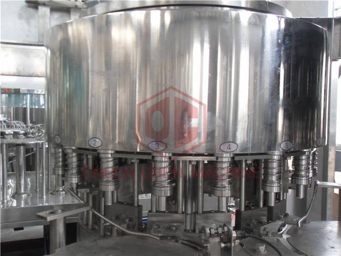 Rotary Type 3 In 1 Combi Automatic Liquid Filling Machine For Plastic Bottle