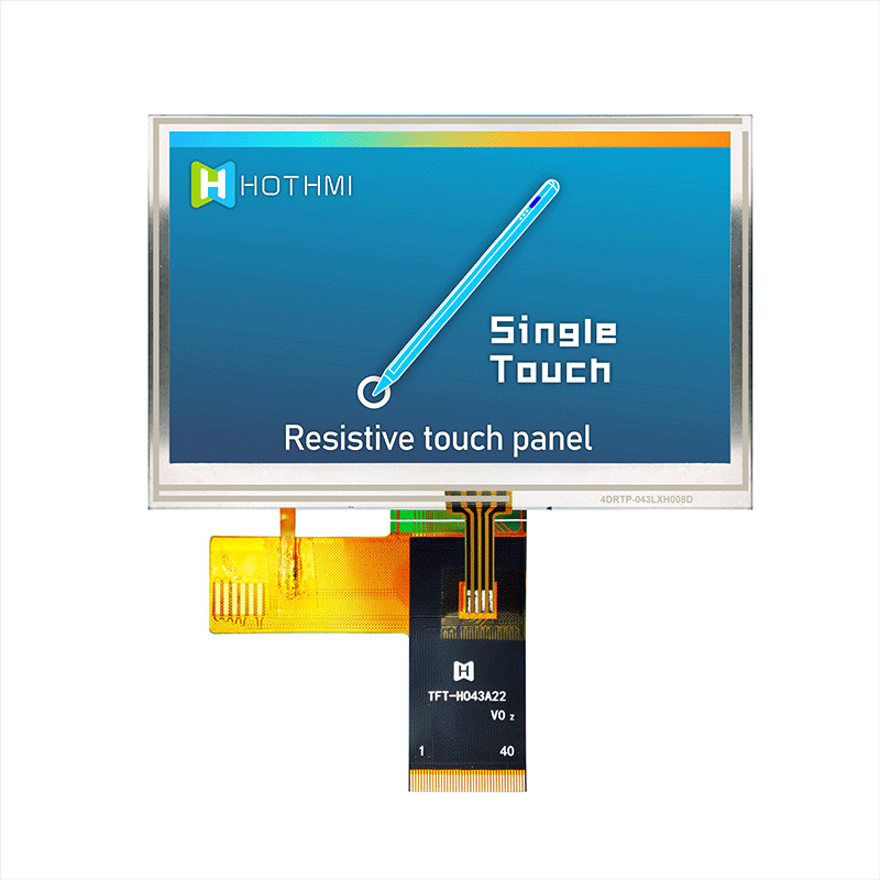 4.3 Inch Resistive Wide Temperature LCD SPI MCU Sunlight Readable