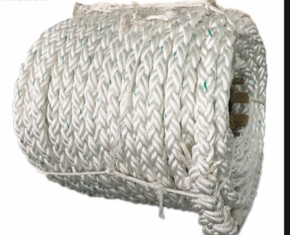 White Color Danline Mooring 8 Strand Polypropylene Rope For Shipping