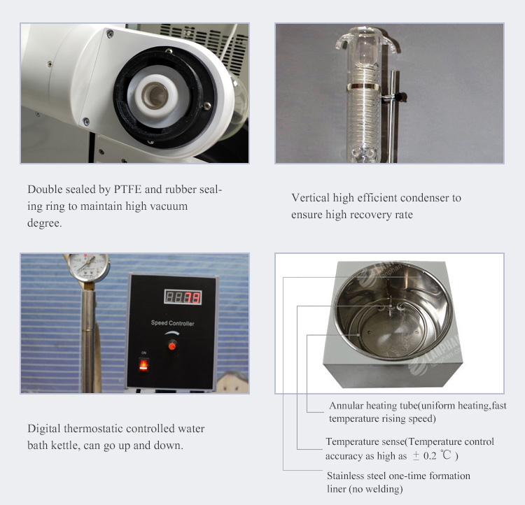Manual Up Down PTFE Sealed Lab Rotary Evaporator