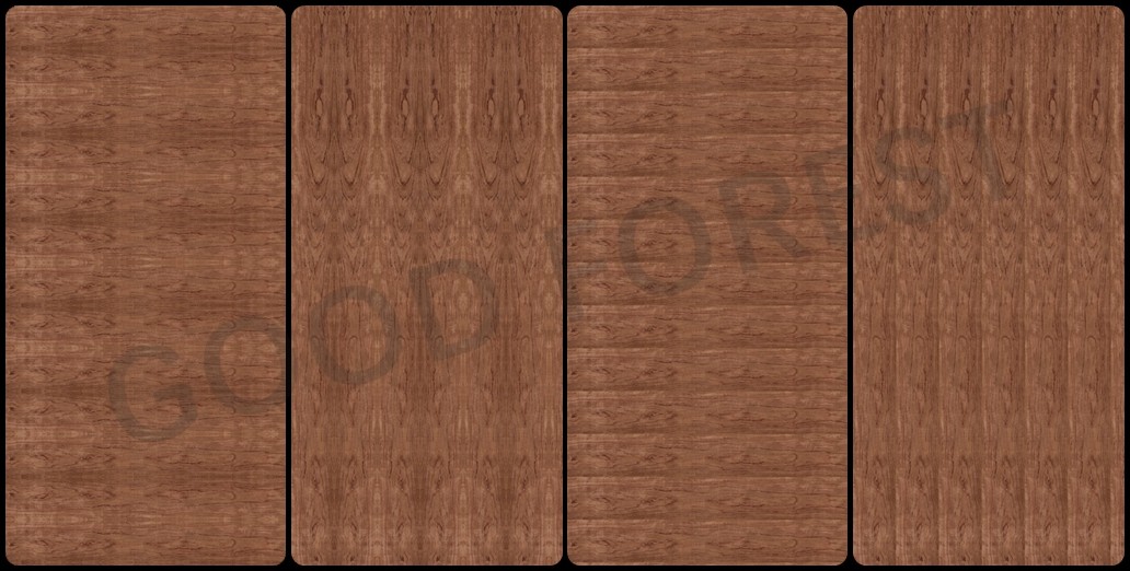 Specially Myanmar Bubinga Red Wood Veneer Natural Irregular Texture