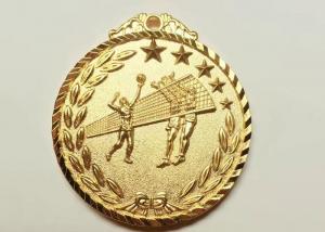 Volleyball Custom Sports Medals , Casting Copper Material Custom Event Medals
