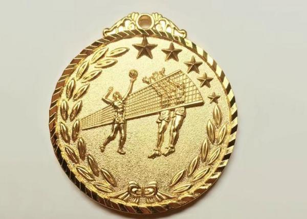 Quality Volleyball Custom Sports Medals , Casting Copper Material Custom Event Medals for sale