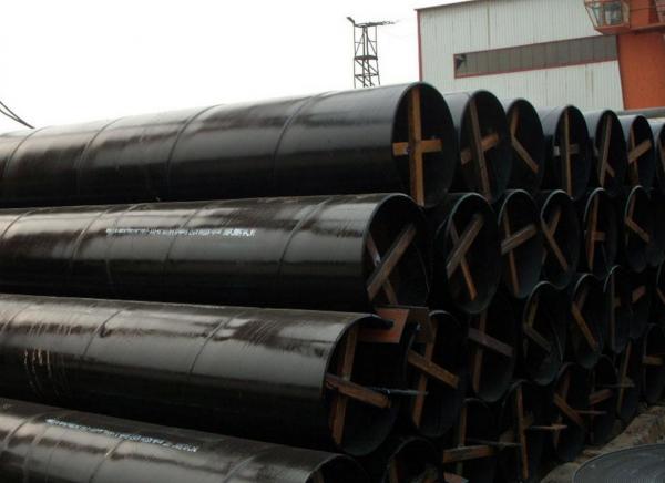 Quality API Spec 5L SSAW Oil Field Pipe , Line PE Coated Gas Line Pipe X42 X46 X52 for sale
