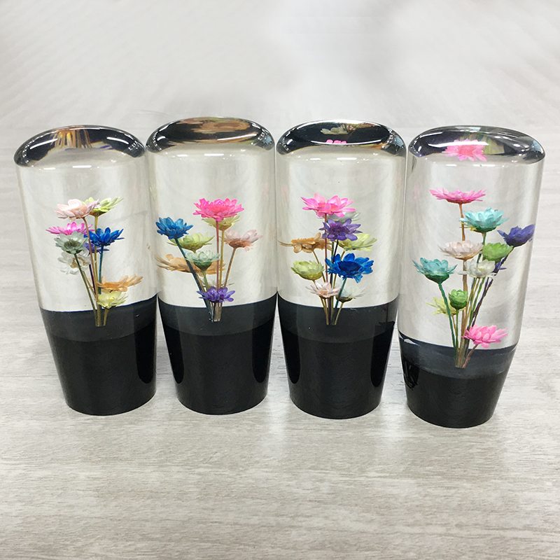Craft Decoration Resin Shift Knob Flower Resin Gear Knob 10cm 15cm