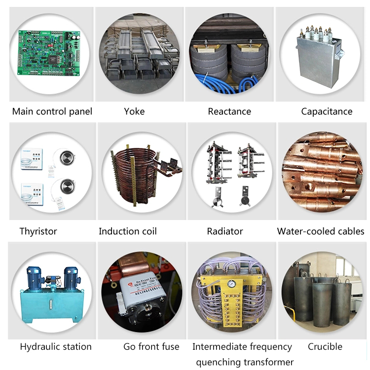 Tilting Induction Recycled Aluminum Can Copper Ingot Melting Furnace Electric Induction Scrap Aluminum Smelting Furnac​e