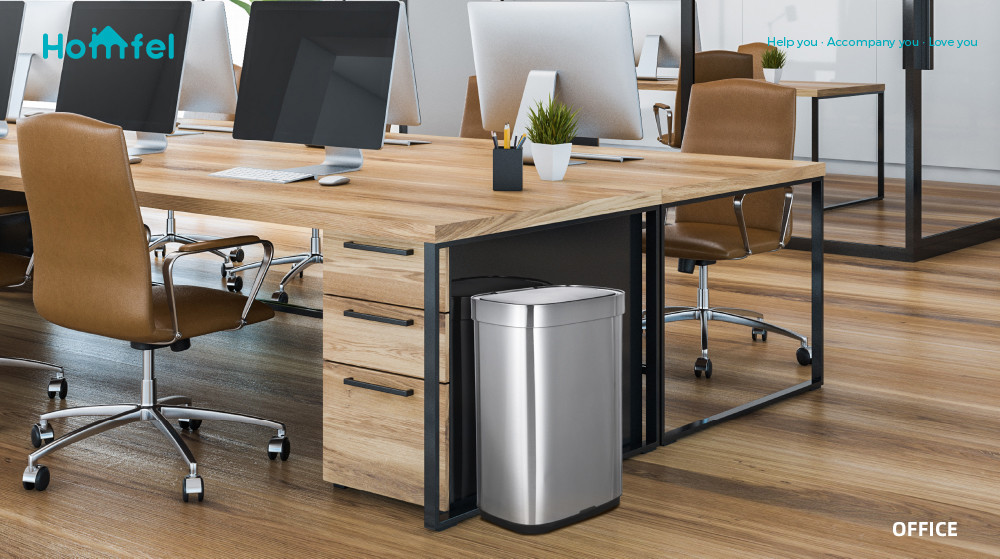 Big Volume Steel Automatic Sensor Trash Bin Open Top Touchless Trash Can