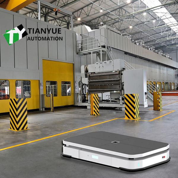 Laser Radar Obstacle Avoidance AGV Robot with Polyurethane Tyre Material and Customized Table Size for Automated Material Transport