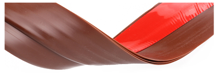Brown TPE Door Draft Stopper for Under Door Bottom Seal Strip Home Weather Stripping