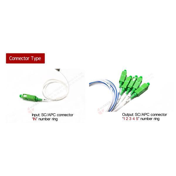 FTTR Passive 1:5 Unbalanced Mini Blockless Fiber Optic PLC Splitter SC 1X5 70/30 60/40