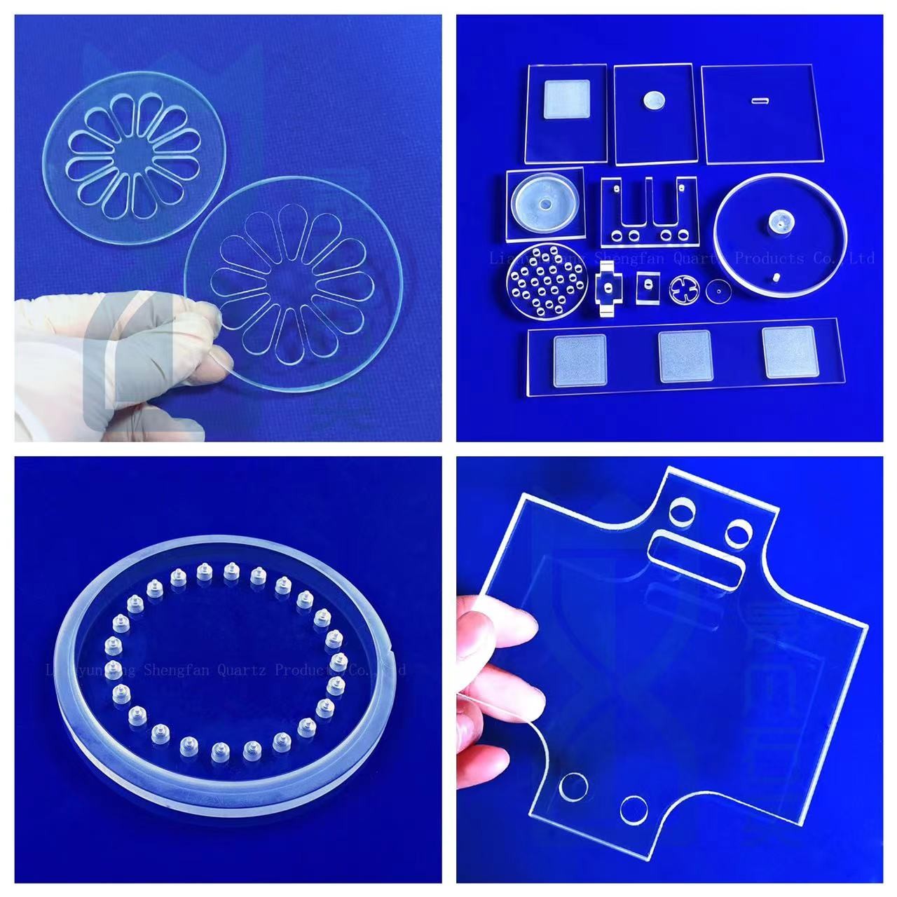 Custom Clear Quartz Glass Plate High Resistant Quartz Glass Disc For Uv