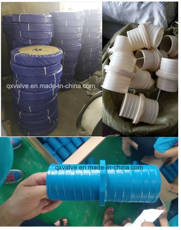 Plastic Blue Hose Connector Aluminium Camlock Plug Layflat Coupling for PVC Layflat Hose