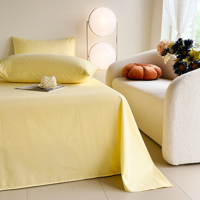 Grade A 100% Cotton White King Size Bedding Set Plaid Flat Sheet For Bed Bed Sheet Set