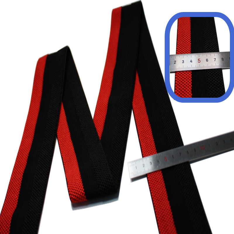 Width 5.7cm Rubber Polyester Elastic Webbing 57mm Recycled Polyester Webbing