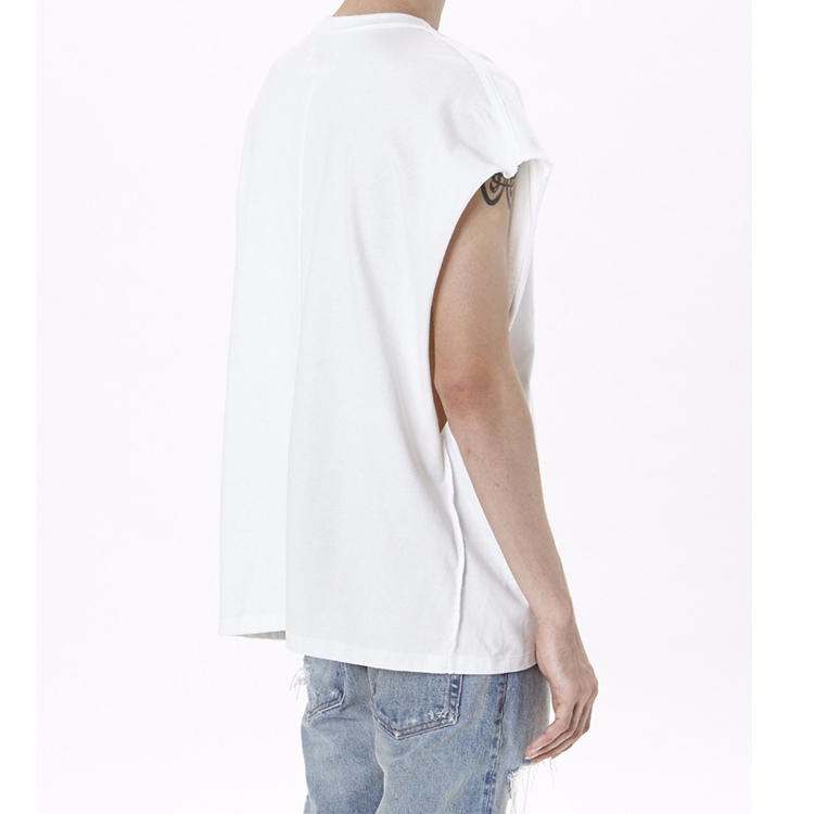 Casual Mens Sleeveless T Shirts , Round Neck Sports T Shirts Customized Colors