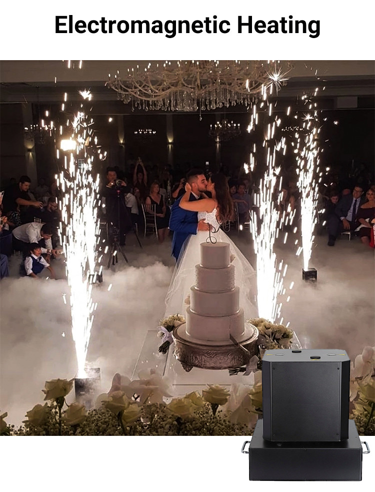 Dual Heads Spin Spark Machine Wedding 1300w Cold Fireworks Indoor Spark Machine