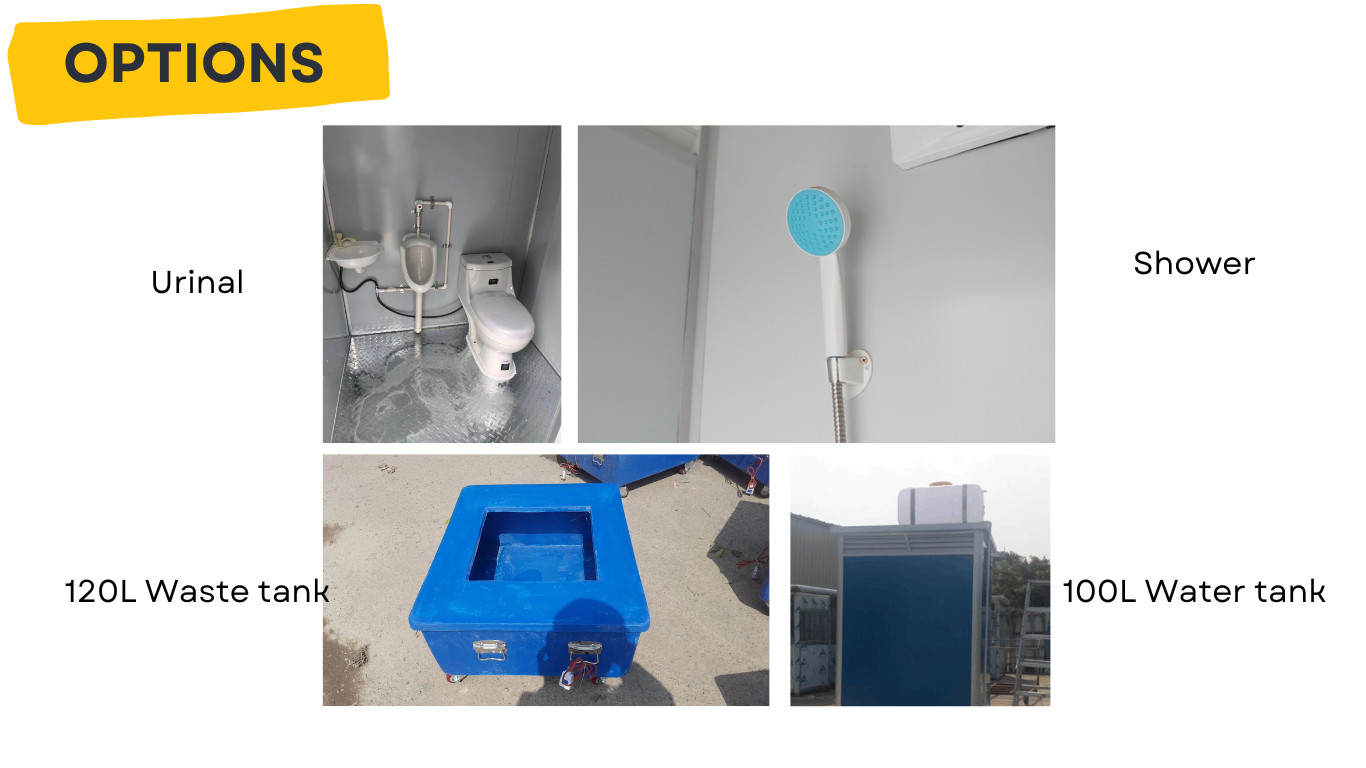 50mm Panel Steel Portable Toilet
