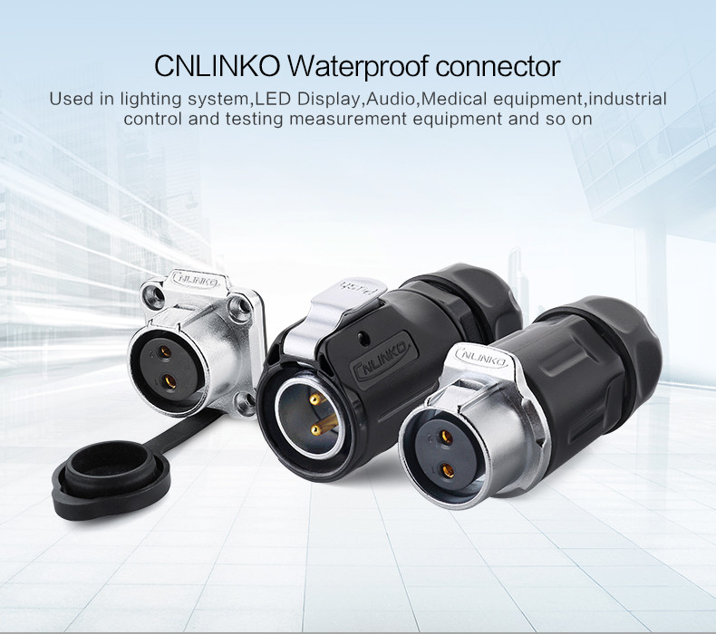 Current Rating 20 A 2Pin Power Connector Push in Wire Connector