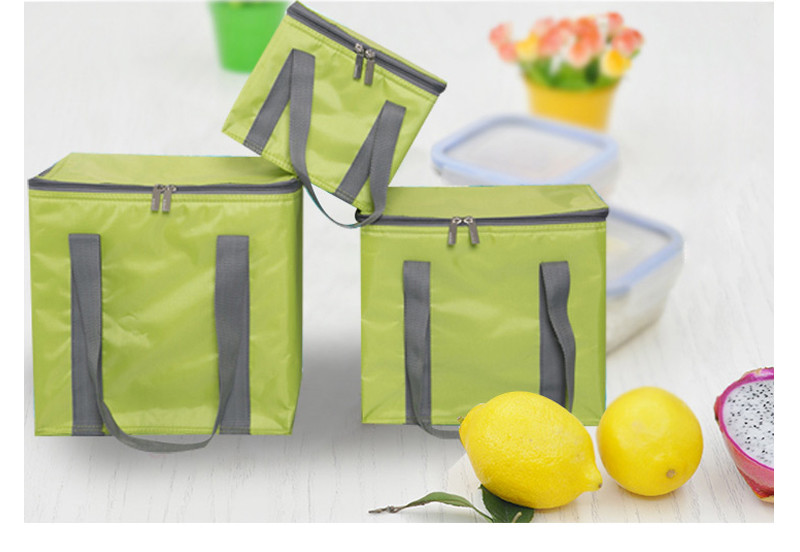 Foldable Square Aluminum Foil Insulated Lunch Cooler Bags