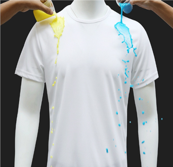 Hydrophobic Mens' Nano Tech T Shirts Stain Proof Breathable Short Sleeve