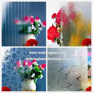 3mm, 4mm, 5mm Clear Patterned Glass Tempered/Toughened Glass for Bathroom/Furniture