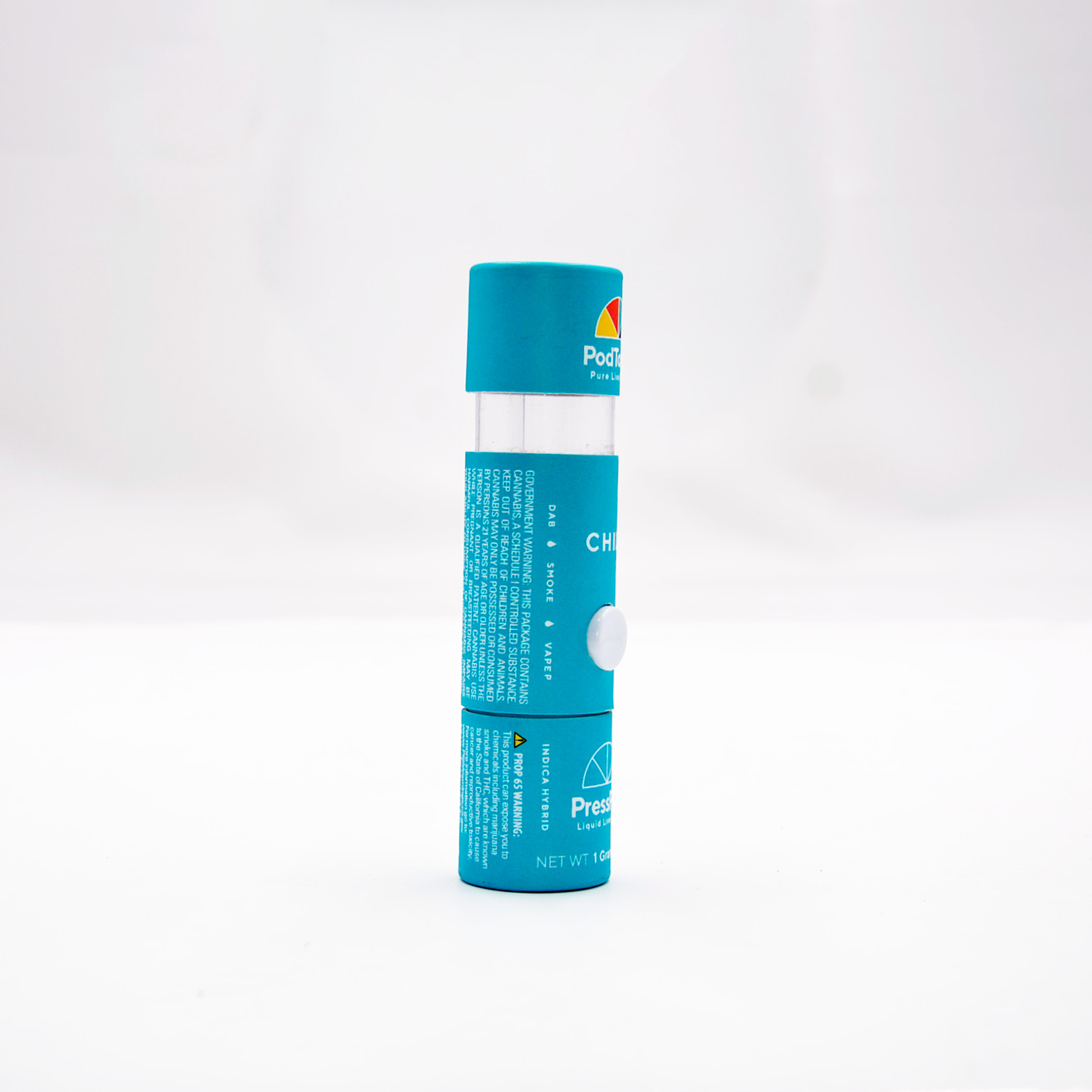 Custom Vape Child Resistant Paper Packaging Small Round Paper Tube with Clear Window