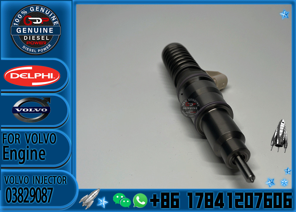 Manufacturer Supply Factory Direct Volvo Engine Common Rail Injector 03829087 3803637 03829087 Injector