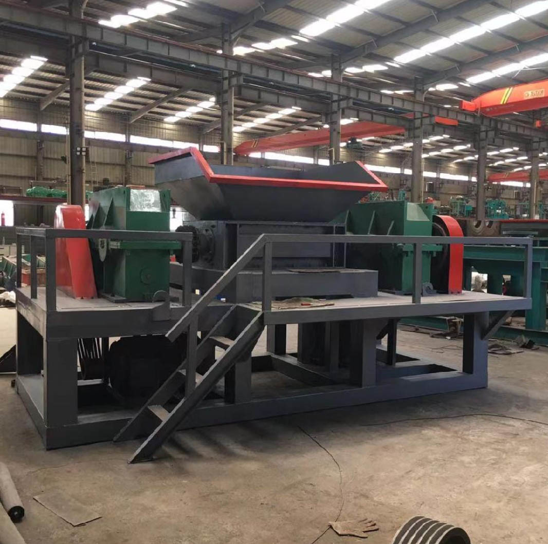 Iron Barrel Tray Bone Can Double Shaft Shredder Head Material Shredder