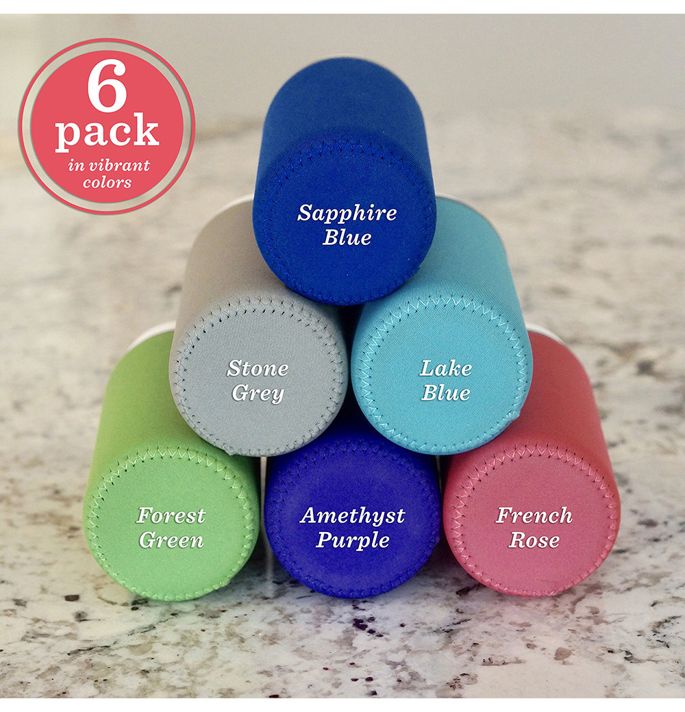 Vibrant Color 16 17 18 Oz Insulated Neoprene Bottle Sleeve