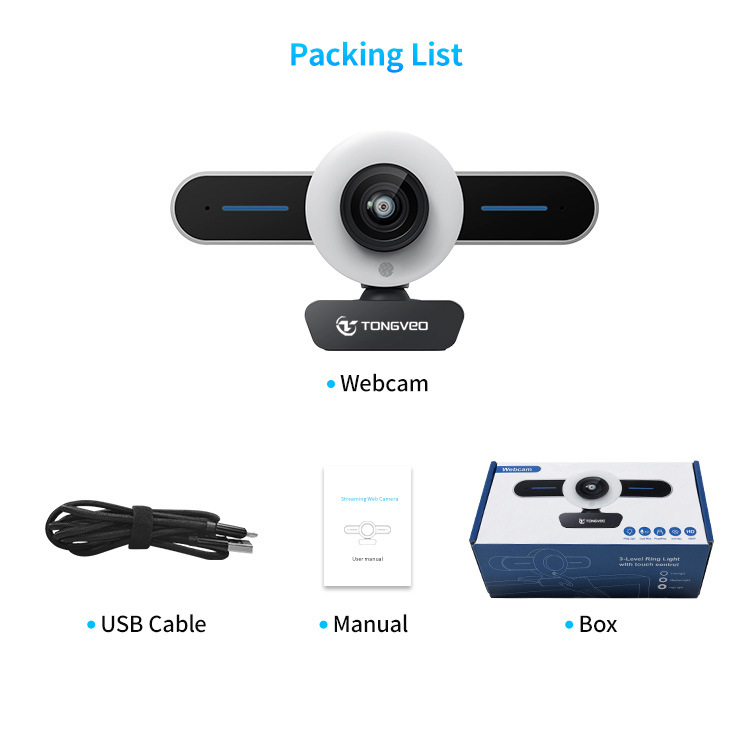 Live Streaming Webcam Light Correction & Autofocus Web Camera