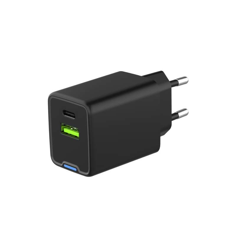 Black GaN USB Charger 45W USB A Wall Charger Fast Type C Charging Block Plug