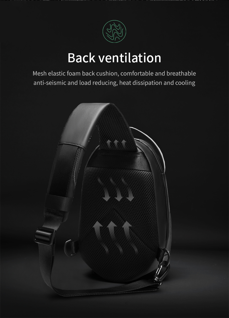Factory hot custom fashion chest crossbody bag waterproof anti theft shoulder sling bag men sling bag